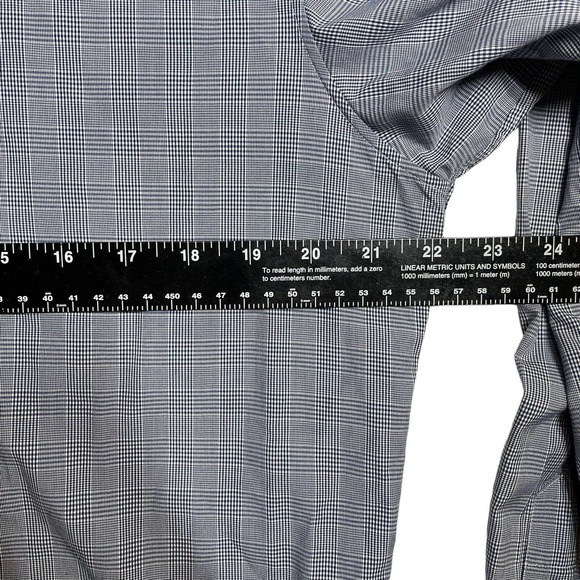John Varvatos USA Blue Check Long Sleeve Button Down Classic Fit Shirt 15‎ 1/2 - Picture 7 of 7